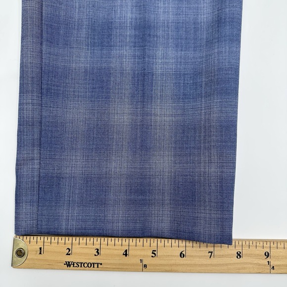 Lauren Ralph Lauren Classic-Fit Ultraflex Wool Suit Pants Blue‎ Plaid 34x32 NWT - Picture 12 of 13